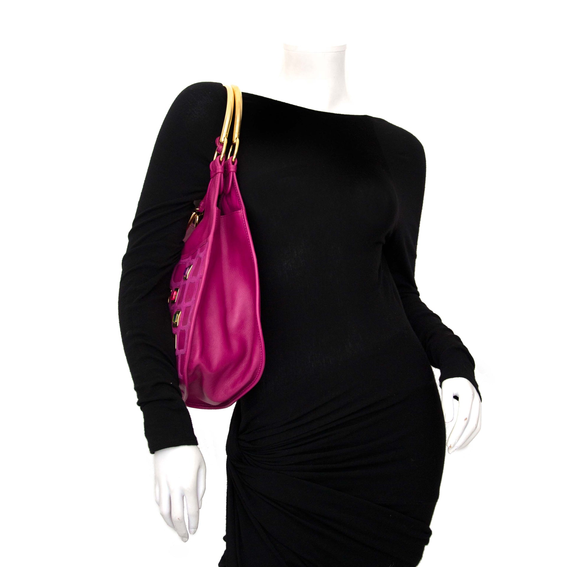 shop safe online at the best price Christian Dior Purple Bejeweled Dior 61 Bag