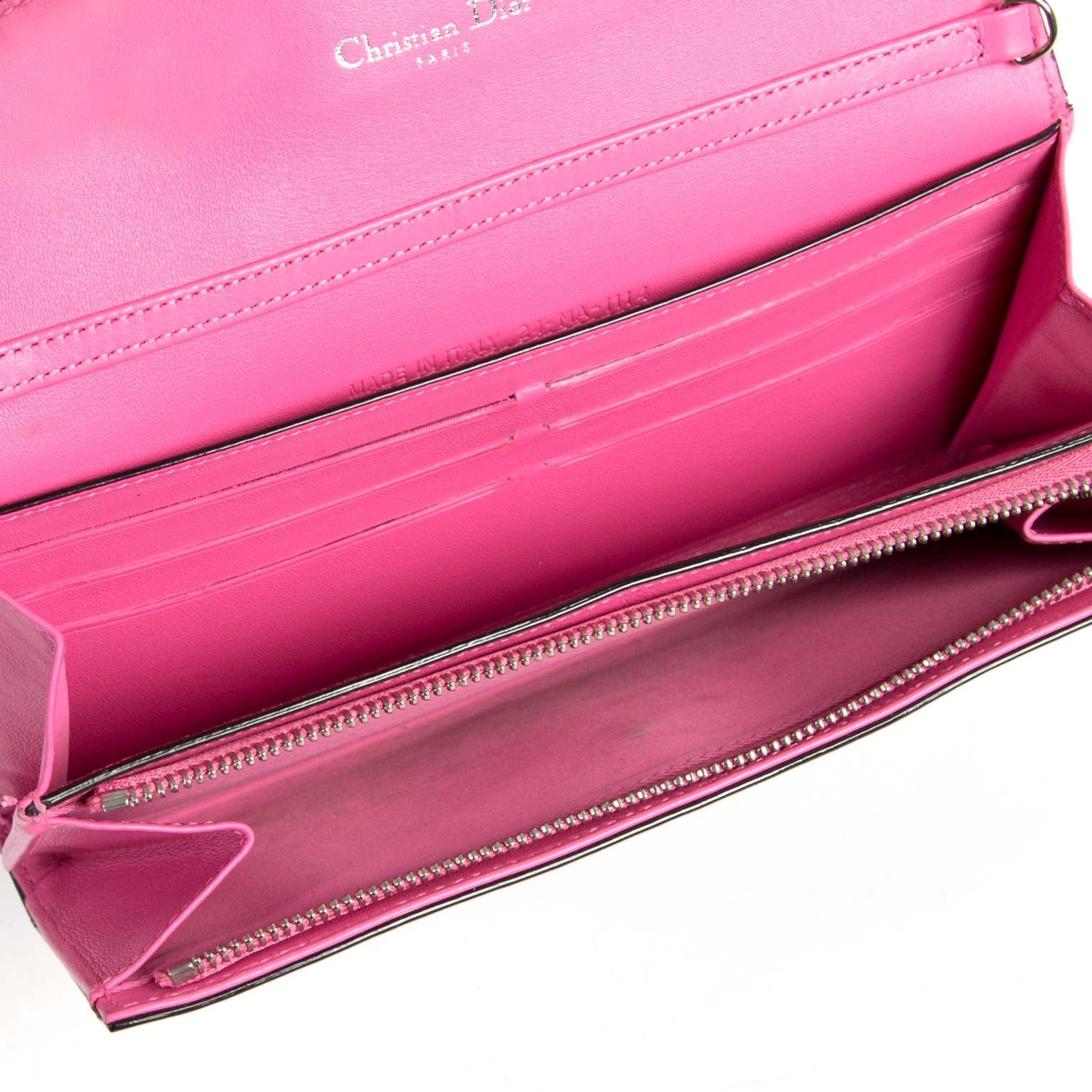 achetez Christian Dior Leather Wallet Red And Pink et payez secure on ligne