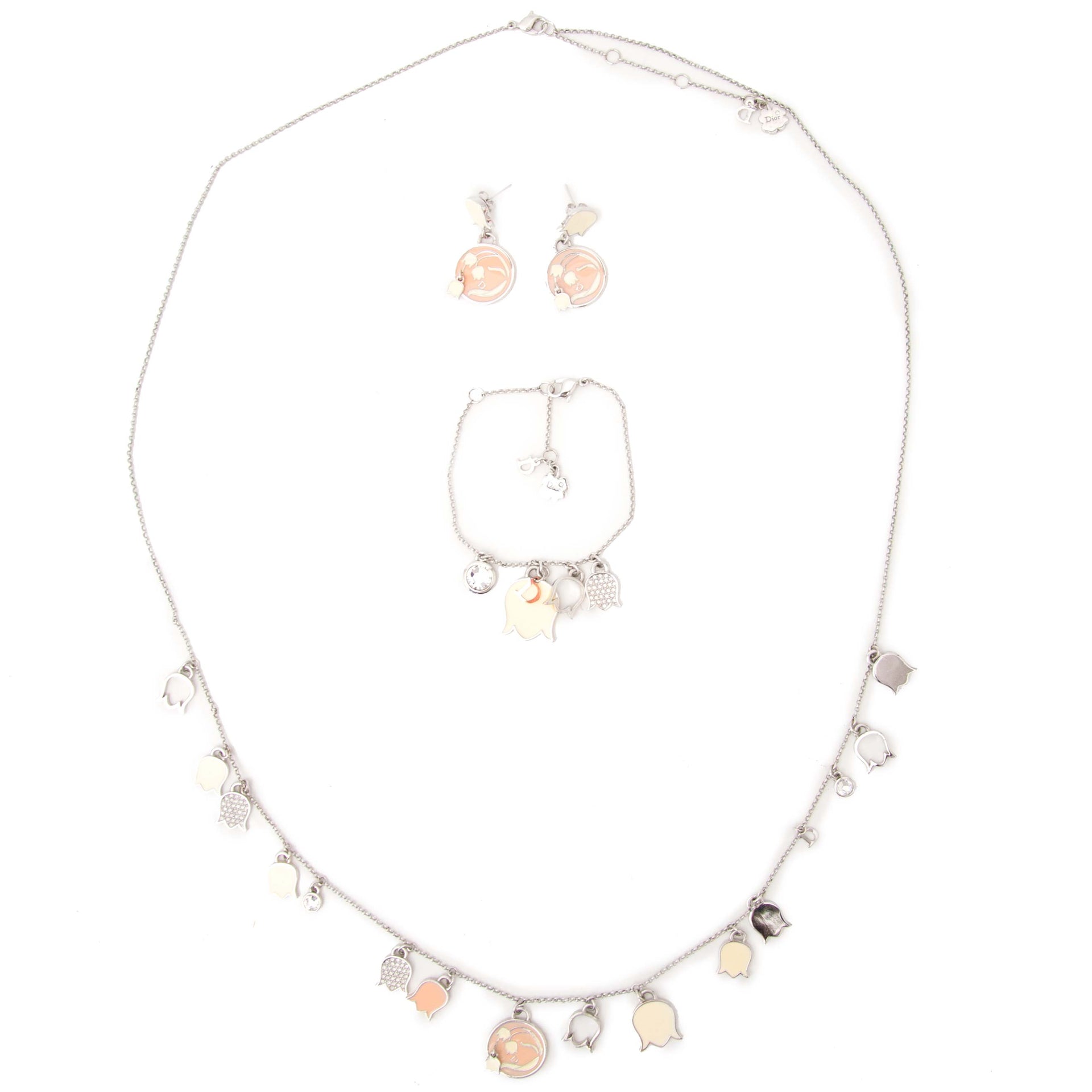 Buy authentic flower jewellery set Dior at Labellov