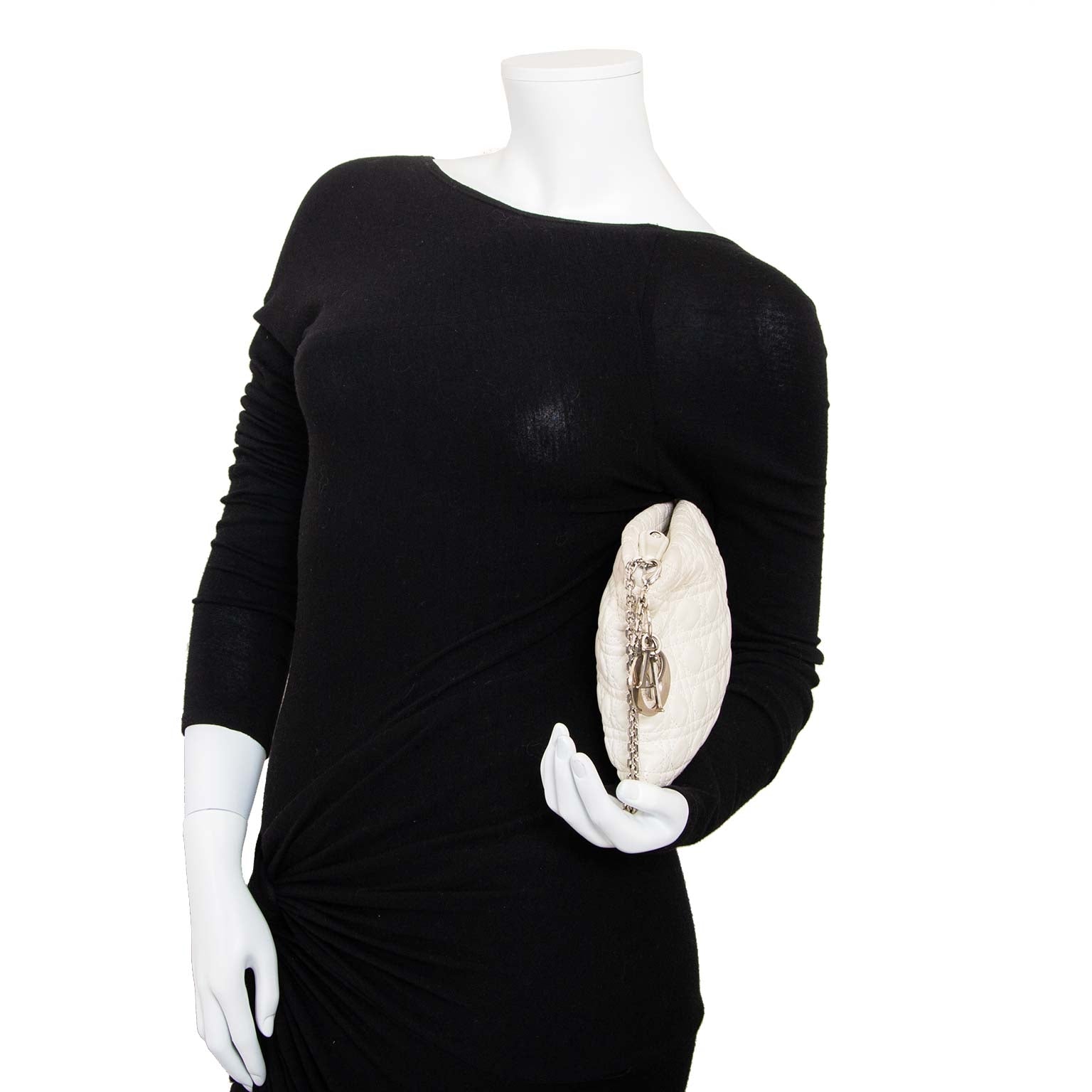 christian dior wit vintage lady dior clutch nu te koop bij labellov vintage mode webshop belgië
