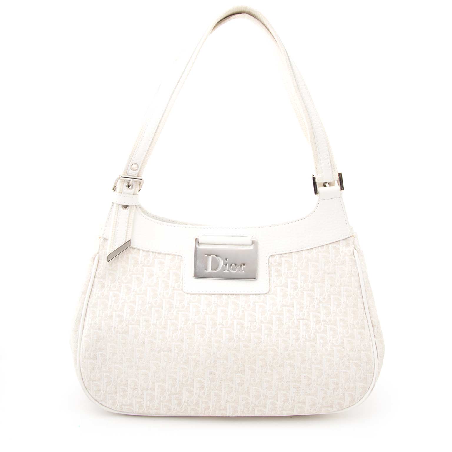 Koop uw authentieke Dior White Monogram Shoulder Bag aan de beste prijs bij Labellov online