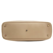 Dior Diorissimo Beige Calfskin Bag with Fuschia Interior