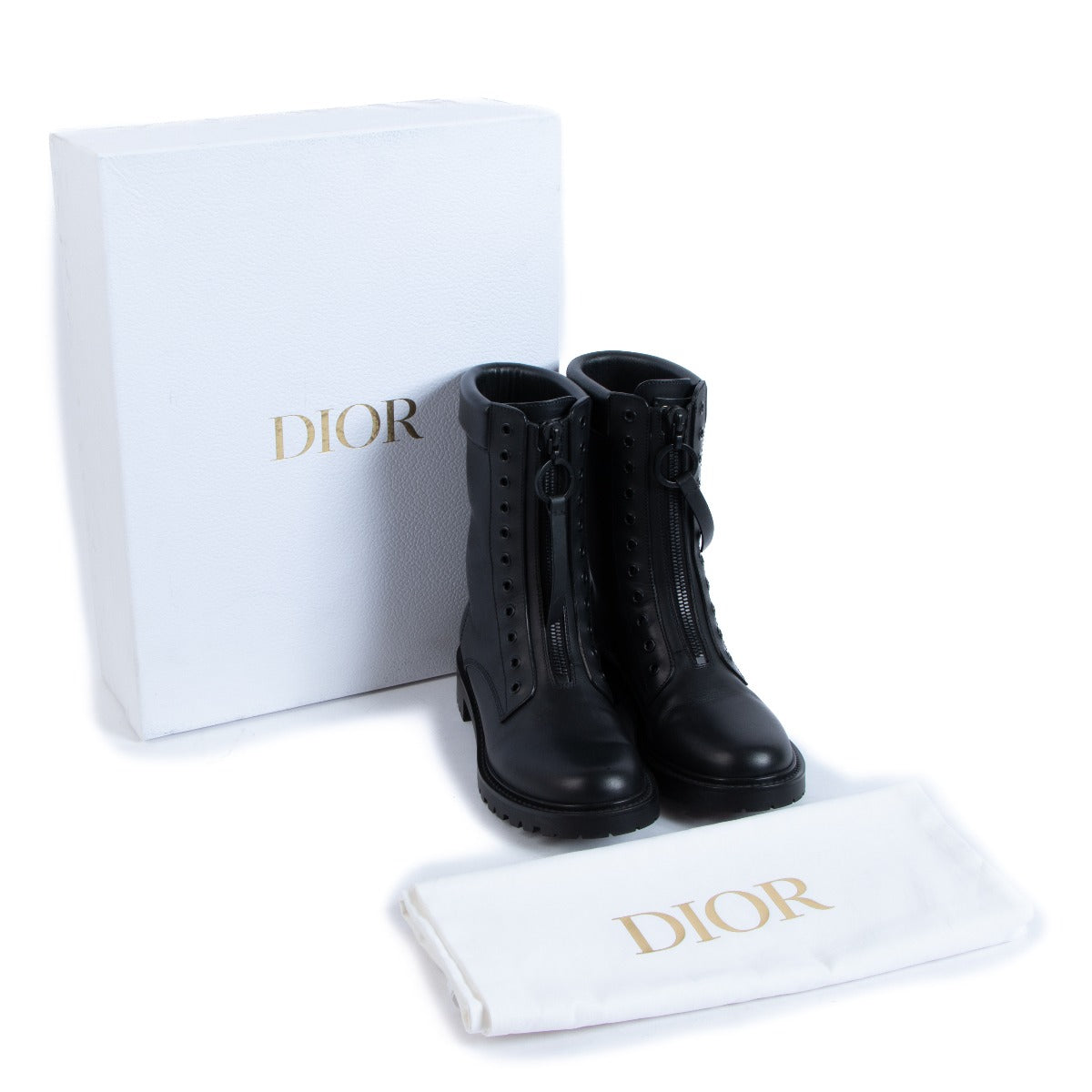 Christian Dior Bold Black Combat Boots