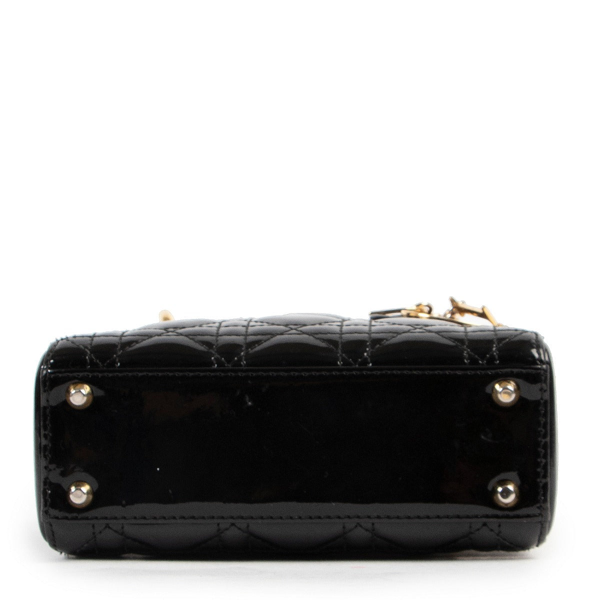 Christian Dior Black Patent Mini Lady Dior in very good condition