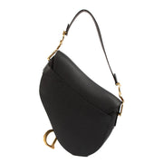 Buy real authentic Christian Dior Black Leather Saddle Bag in very good condition at Labellov.com