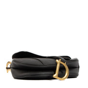 Buy real authentic Christian Dior Black Leather Saddle Bag in very good condition at Labellov.com