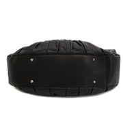 Christian Dior Black Pleated Lambskin Leather Plisse Basket Bag