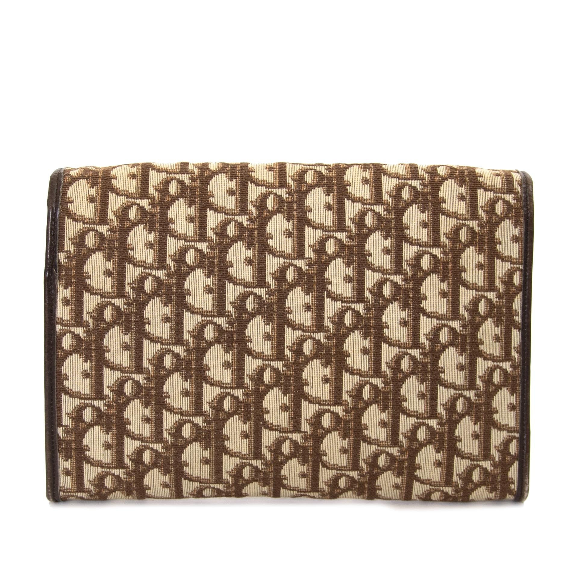 Dior Brown Monogram Pochette now for sale at labellov vintage fashion webshop belgium