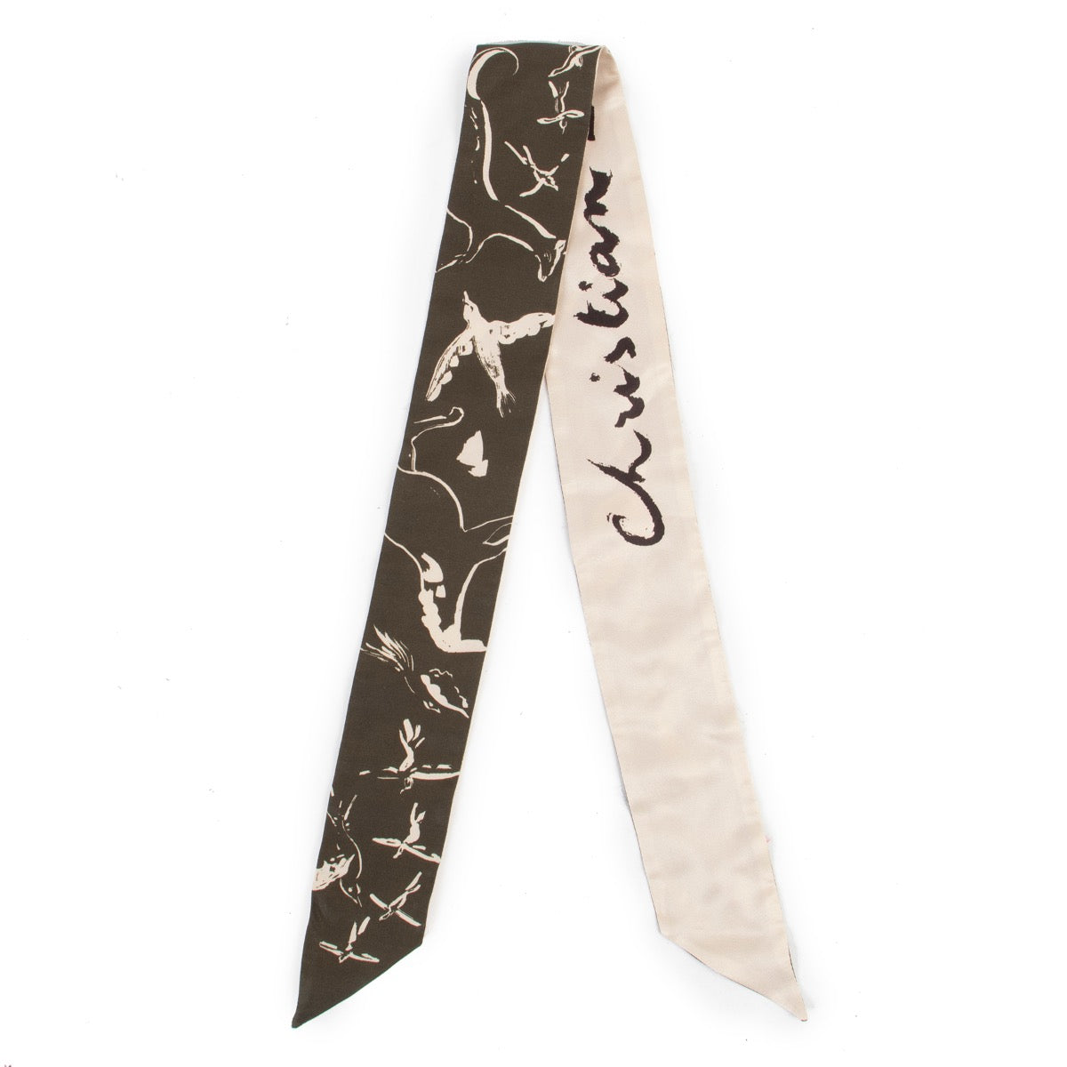 Shop safe online 100% authentic second hand Christian Dior Khaki/ Beige Scarf in very good condition at the right price at labellov in Antwerp.