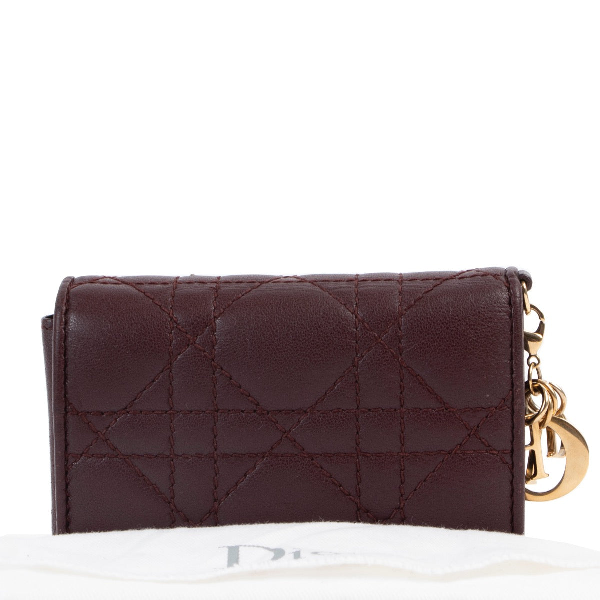 Shop safe online 100% authentic second hand Christian Dior Burgundy Wallet in very good condition at the right price at Labellov in Antwerp.