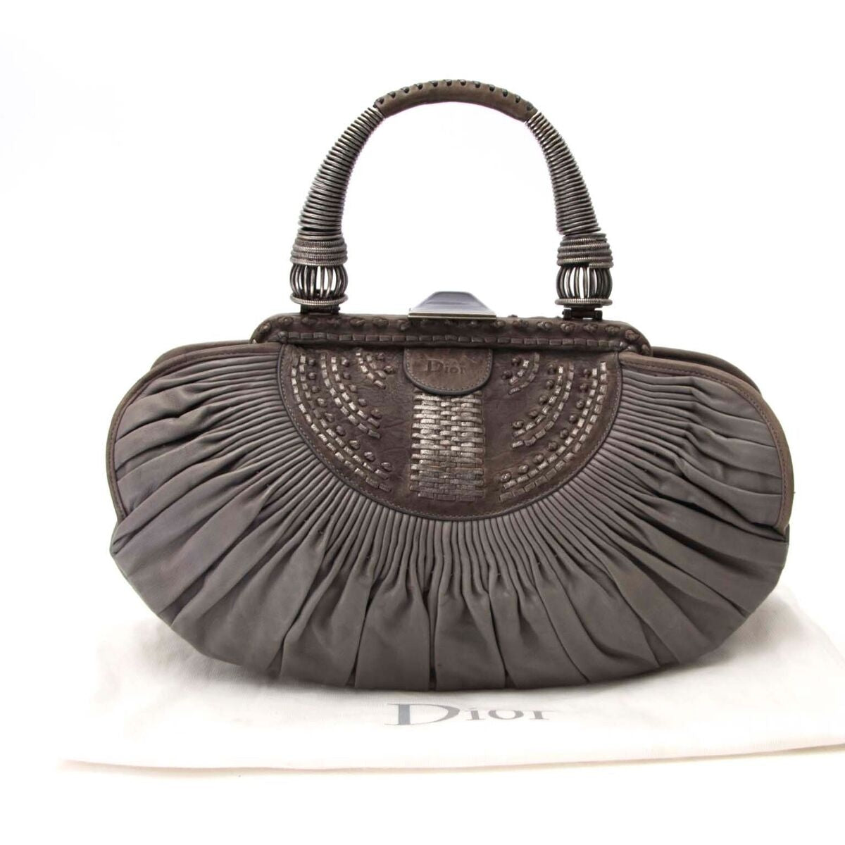 Christian Dior Dark Grey Plisse Bag – Labellov