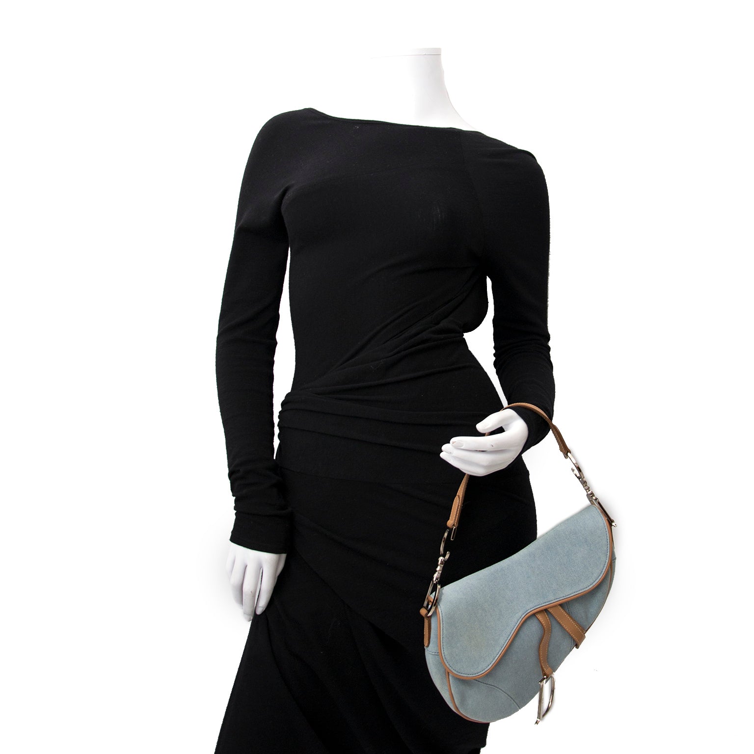 Christian Dior Lichte Denim Zadeltas