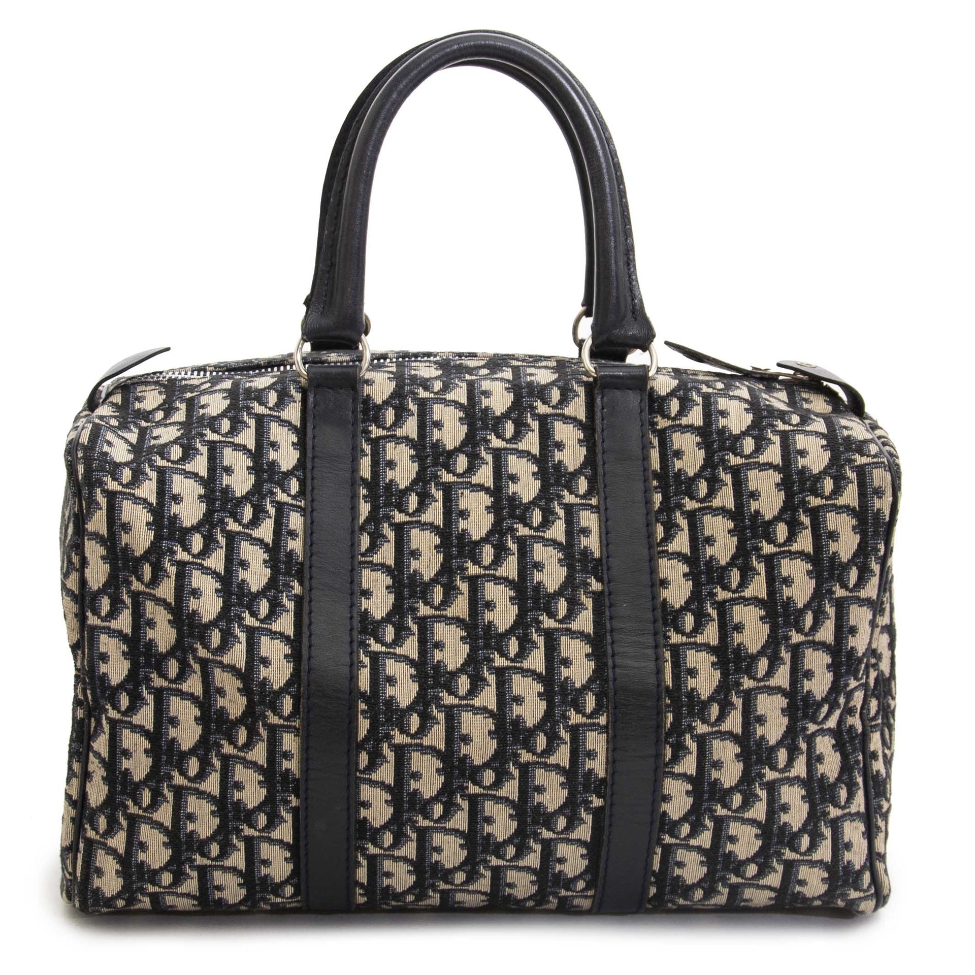 koop veilig online tegen de beste prijs Dior Boston Blue Monogram Tote