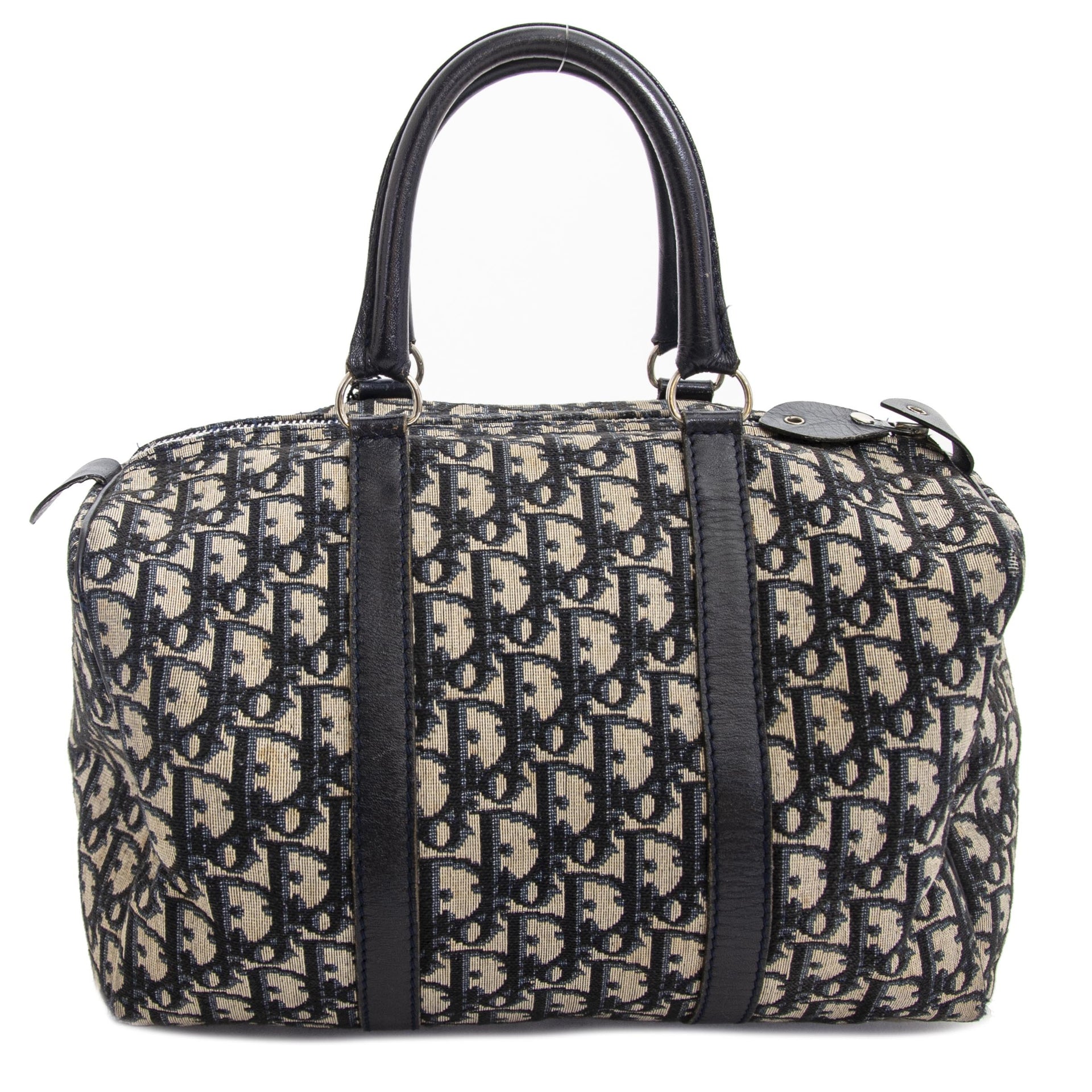 Christian Dior Blue Monogram Boston Bag
