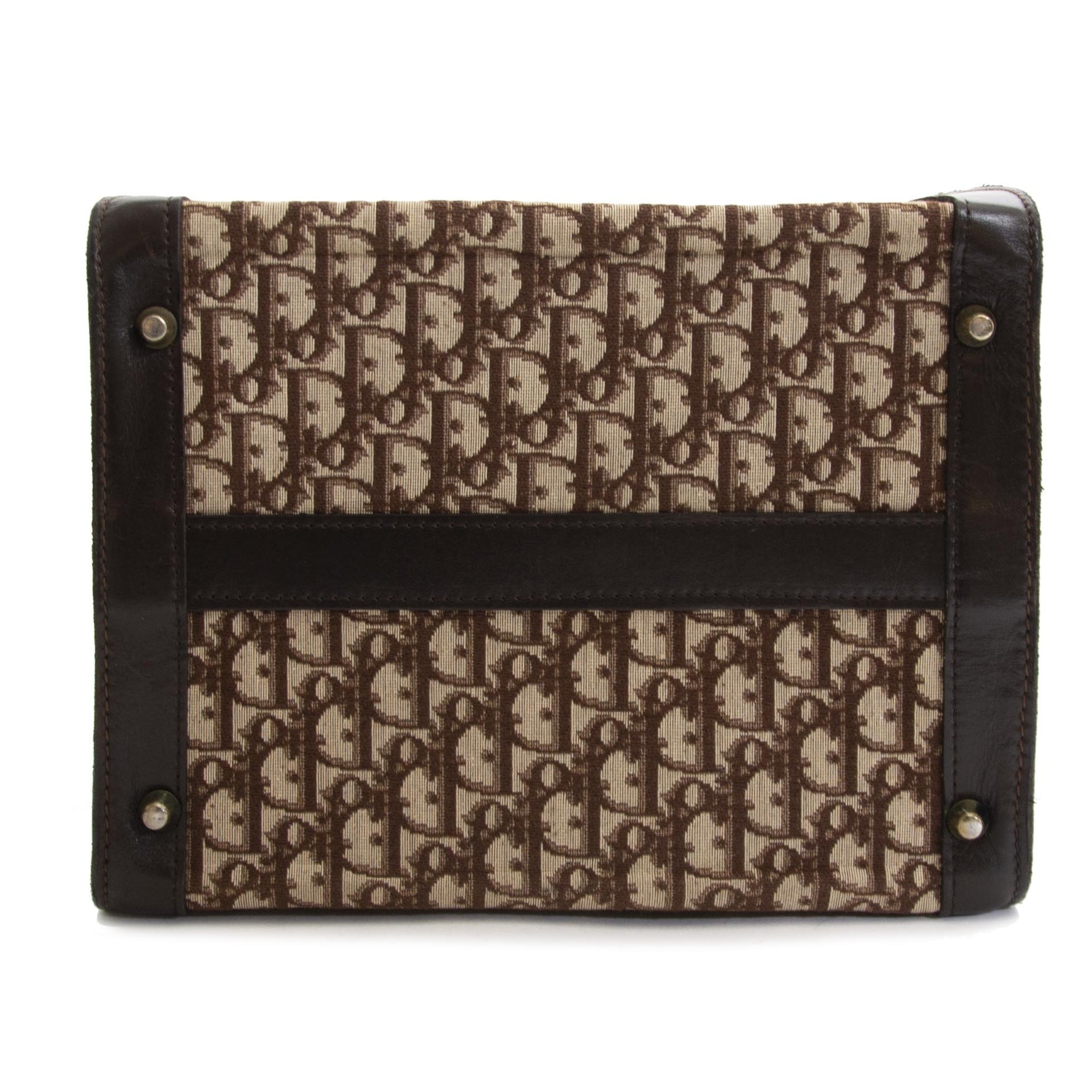 acheter en ligne seconde main Christian Dior Brown Monogram Case