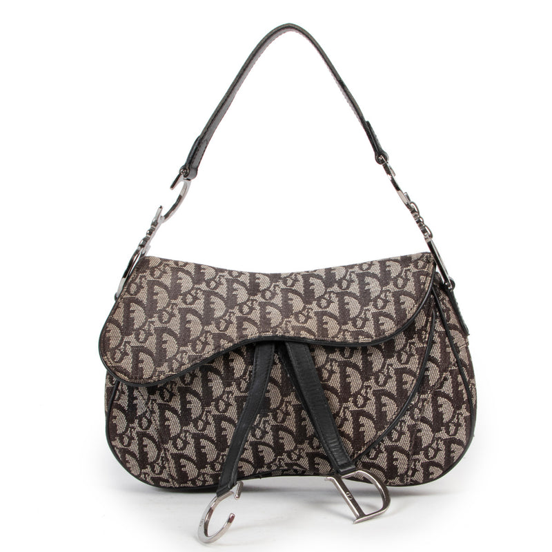 Christian Dior Zwarte Vintage Zadeltas