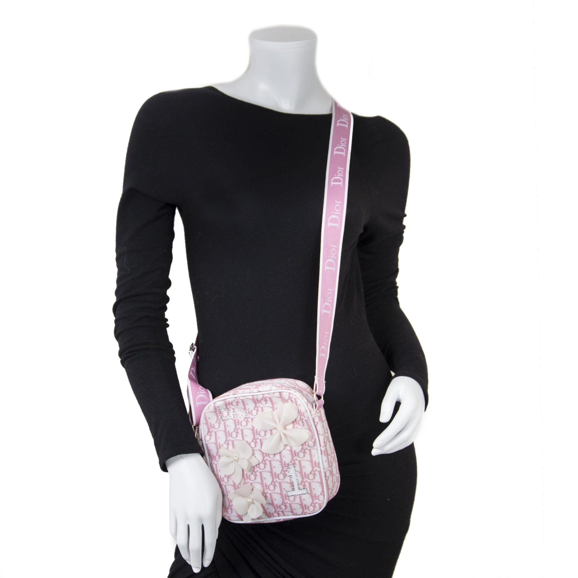Dior Pink Monogram Crossbody Bag now for sale at labellov vintage fashion webshop belgium