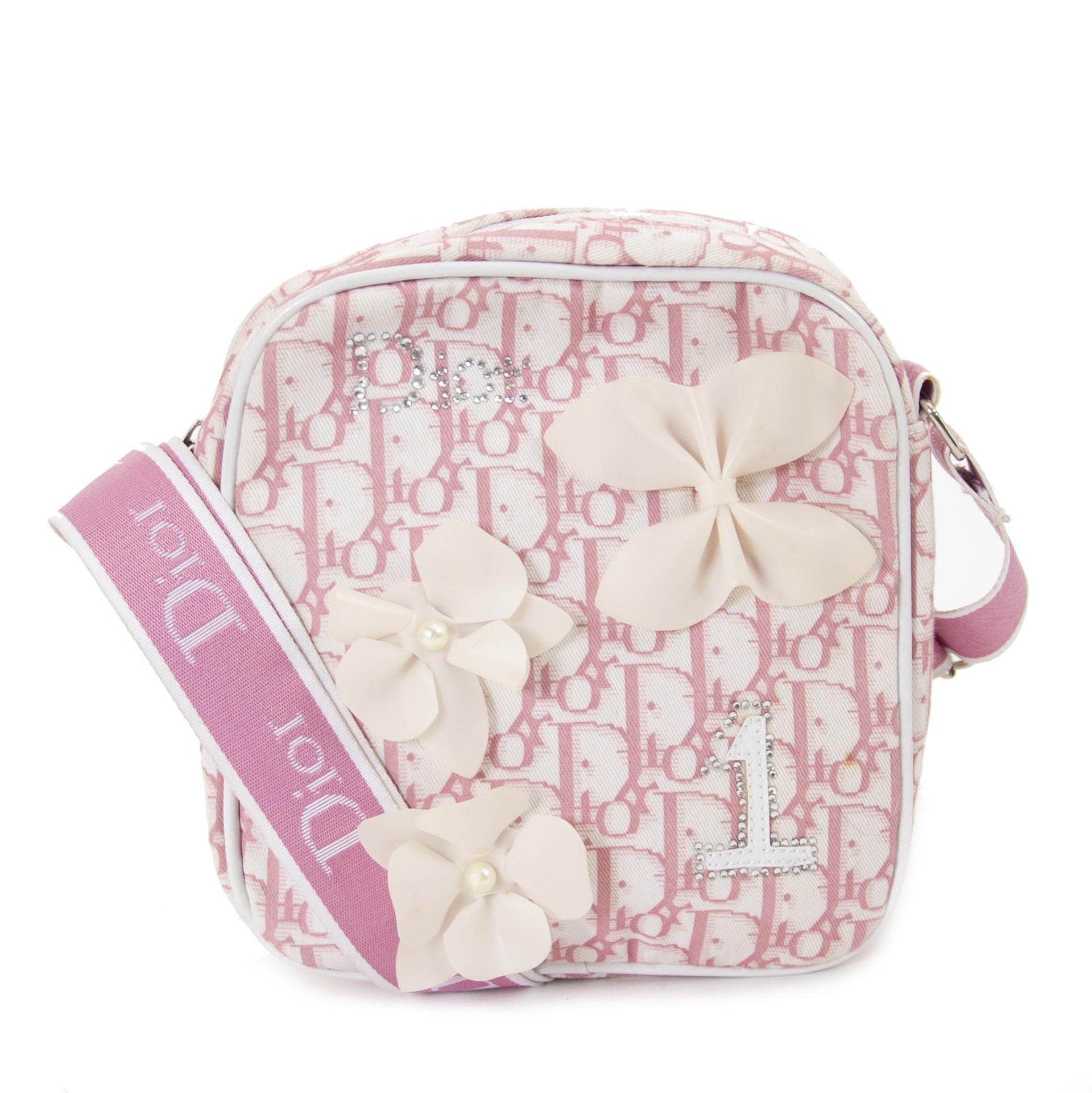 Dior Pink Monogram Crossbody Bag now for sale at labellov vintage fashion webshop belgium