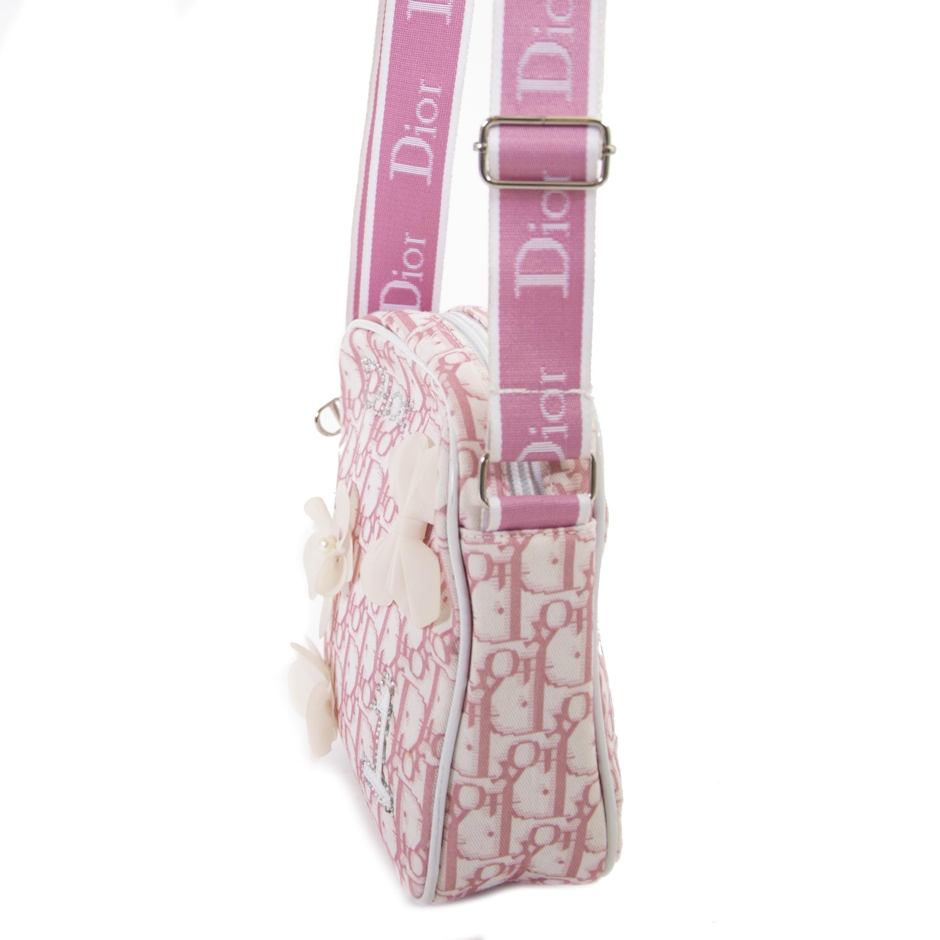 Dior Pink Monogram Crossbody Bag now for sale at labellov vintage fashion webshop belgium