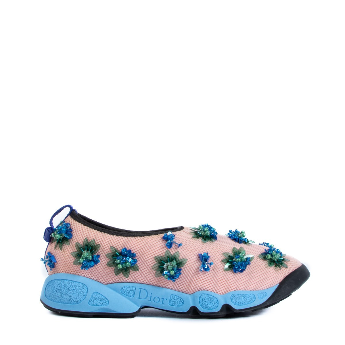 Christian Dior Pink Mesh Fusion Embroidery Sneakers