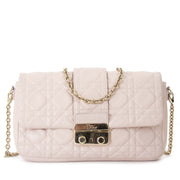 Christian Dior Pale Pink Cannage Quilted Lambskin New Lock Pouch now for sale at labellov vintage fashion webshop belgium