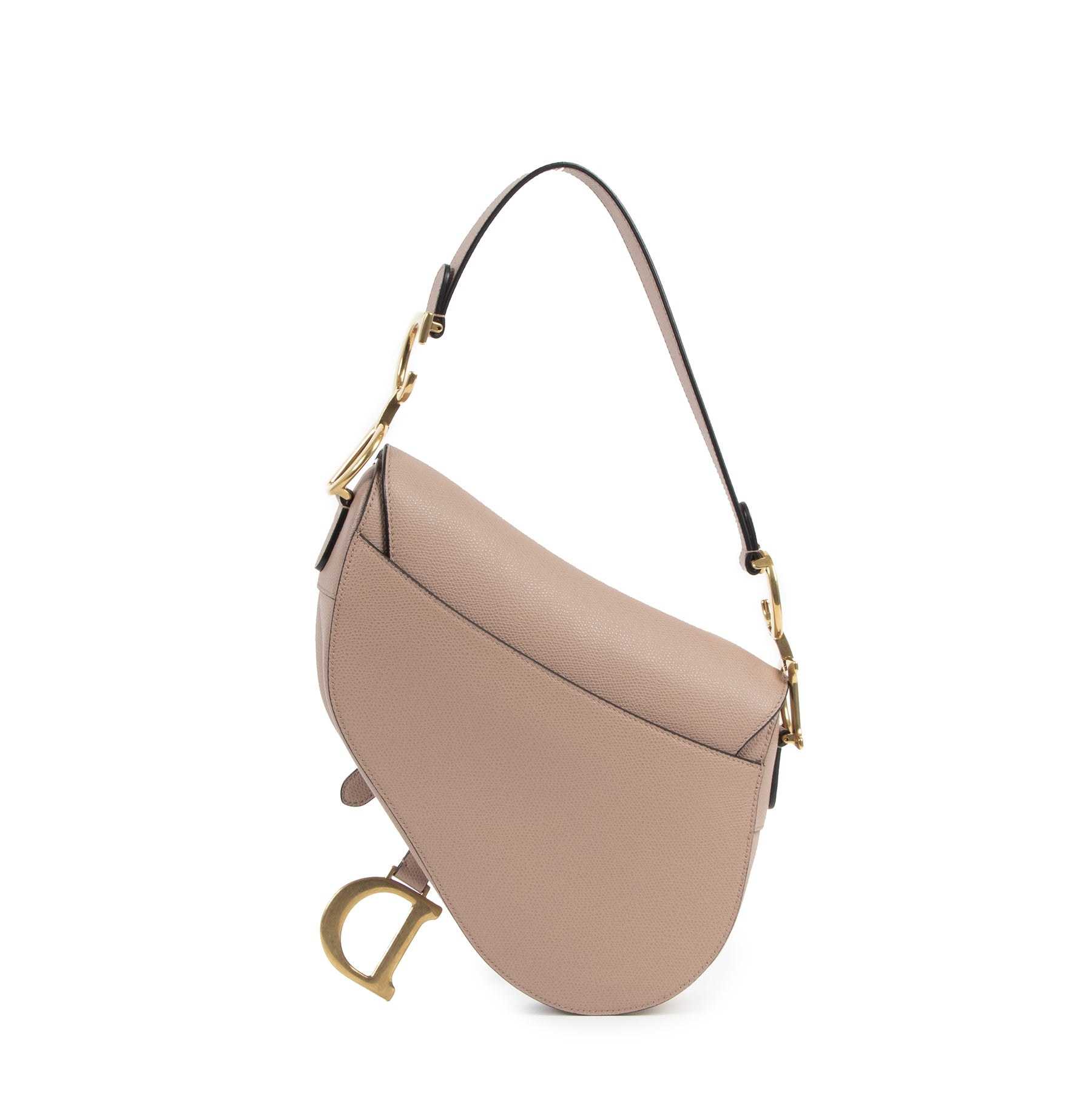 Authentieke Tweedehands Christian Dior Pink Leather Saddle Bag Medium juiste prijs veilig online shoppen luxe merken webshop winkelen Antwerpen België mode fashion