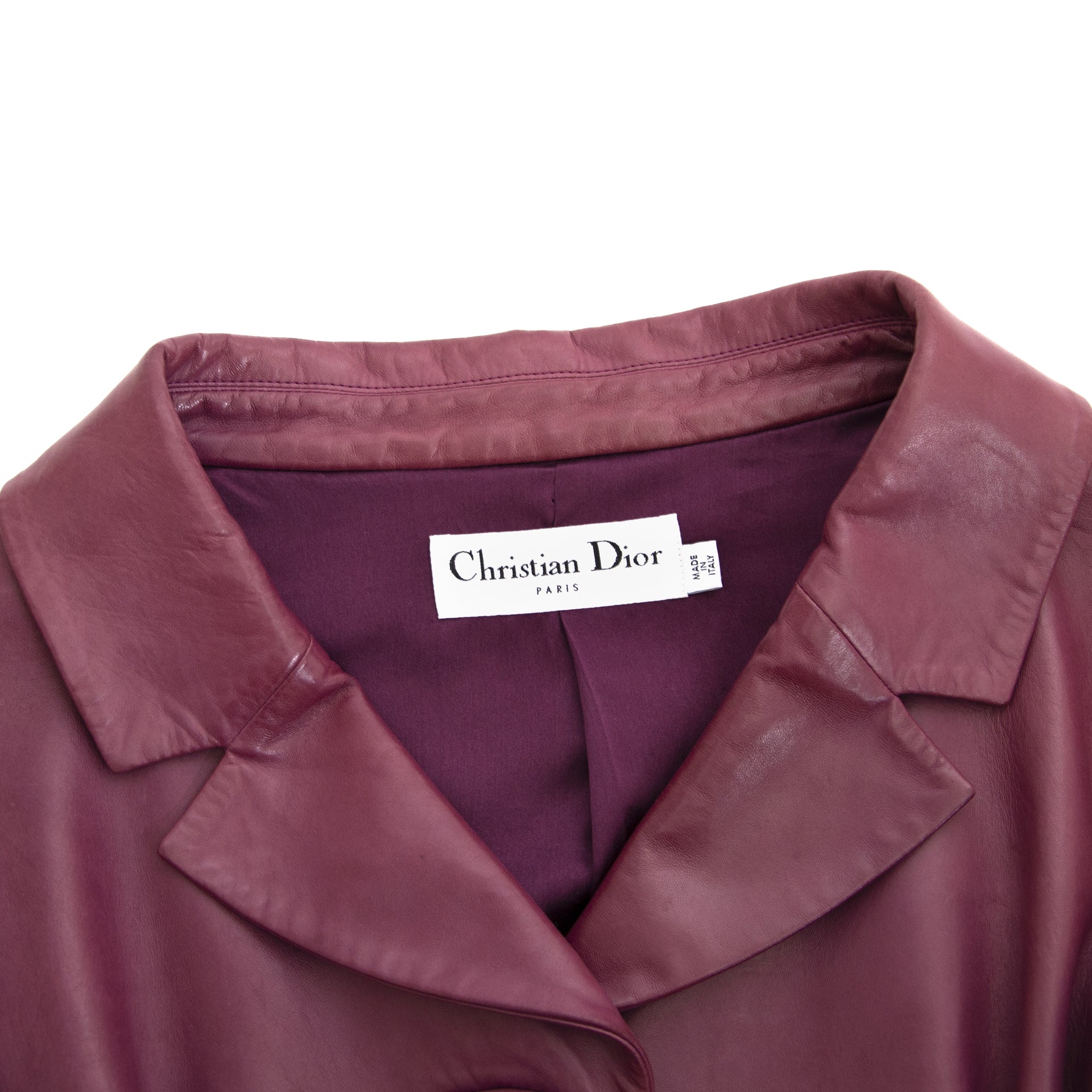Dior Leather Purple Vest - size 44 kopen en verkopen aan de beste prijs bij Labellov