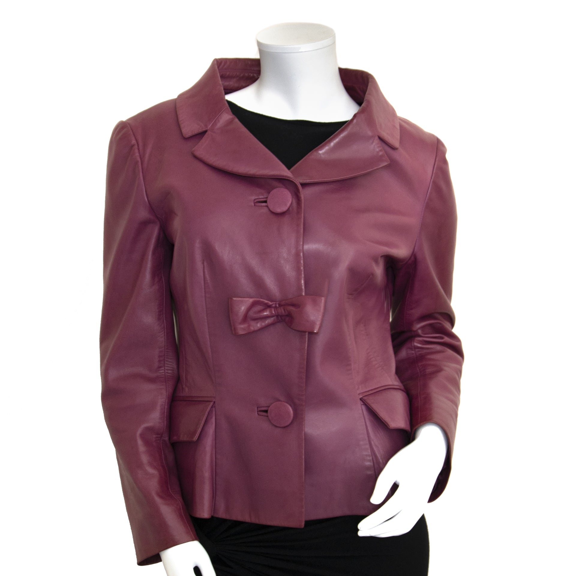 Dior Leather Purple Vest - size 44 for sale online at Labellov secondhand luxury