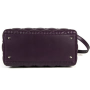 christian dior lady dior purple lambskin handbag now for sale at labellov vintage fashion webshop belgium