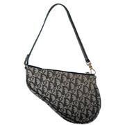Dior Vintage Blue Monogram Saddle Bag