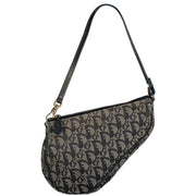 Dior Vintage Blue Monogram Saddle Bag acheter en ligne secnode main