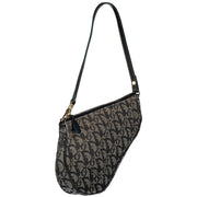 Dior Vintage Blue Monogram Saddle Bag