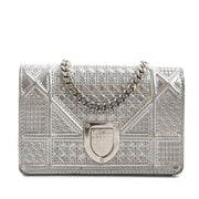 authentieke tweedehands vintage Dior Diorama Mini Silver Bag koop online webshop LabelLOV