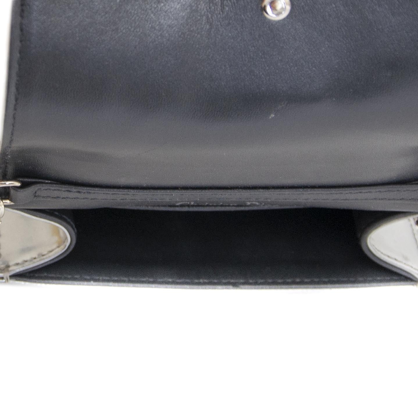 Authentic second hand vintage Dior Diorama Mini Silver Bag buy online webshop LabelLOV