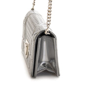 authentieke tweedehands vintage Dior Diorama Mini Silver Bag koop online webshop LabelLOV