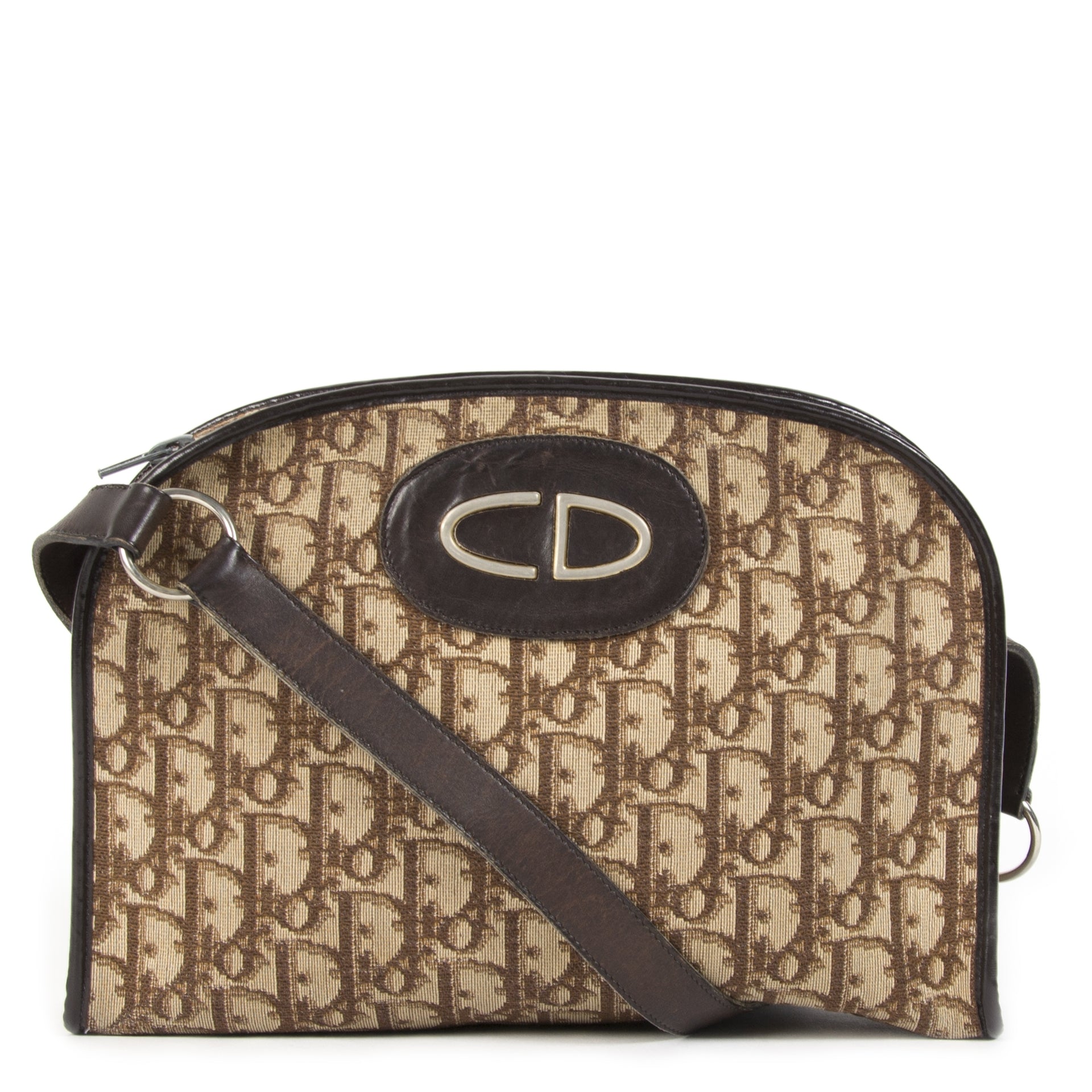 Christian Dior Vintage Brown Monogram Shoulder Bag