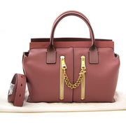 tweedehands Chloe Pink Leather Cate Satchel Bag te koop bij labellov.com
