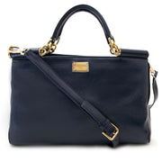 dolce&gabbana patent blue miss sicily bag now online at labellov.com for the best price