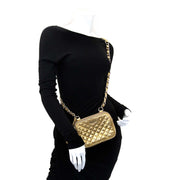 dolce & gabbana gold metallic crossbody bag now for sale at labellov vintage fashion webshop belgium