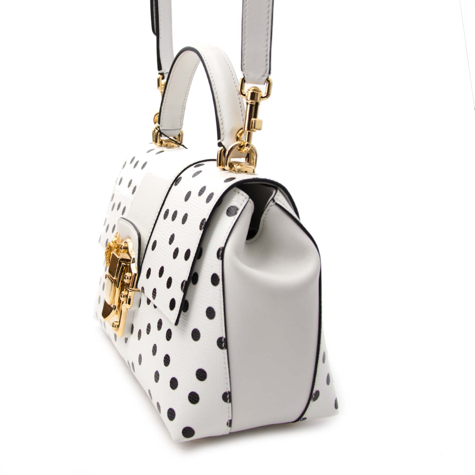 Dolce & Gabbana Small Lucia Polka Dot Bag