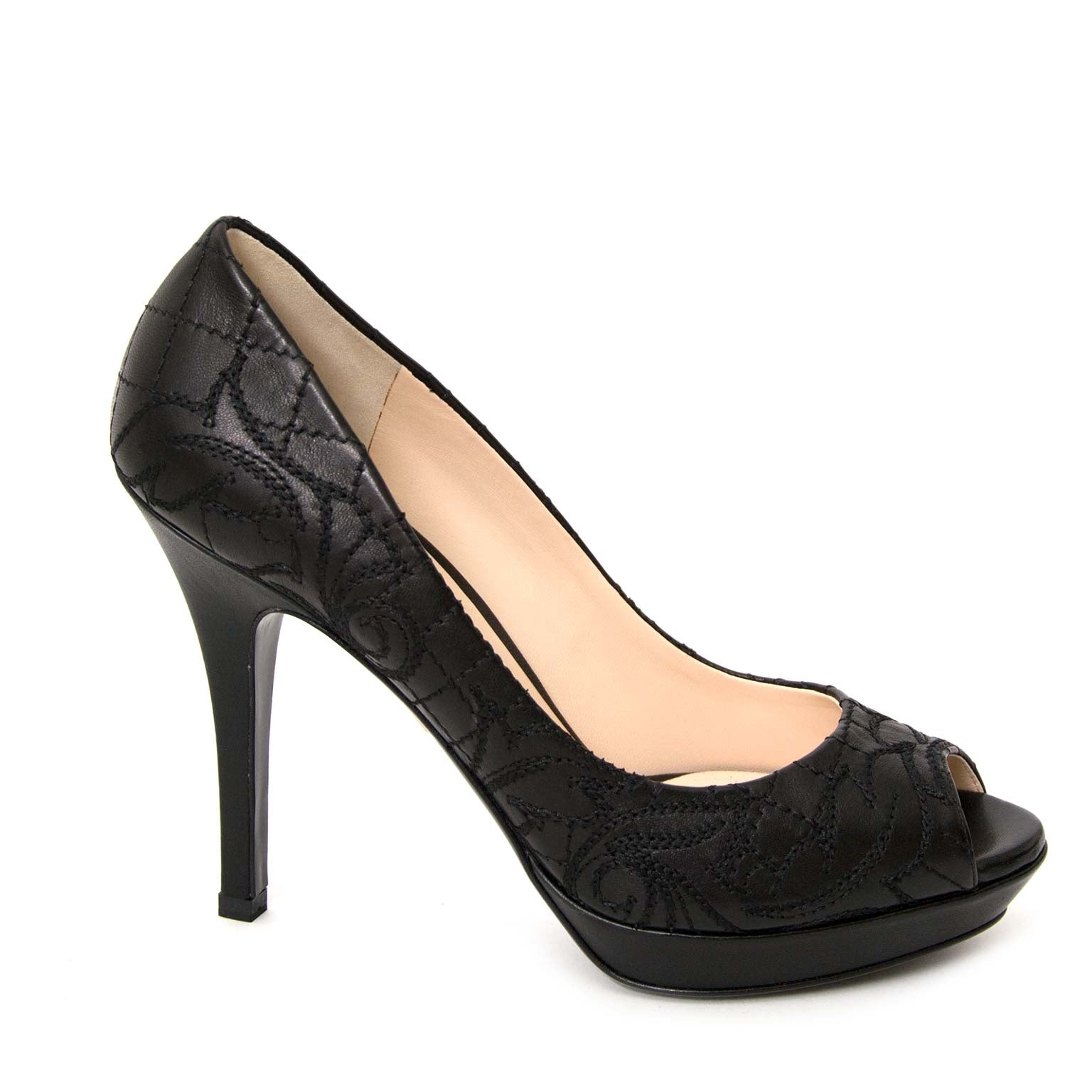 Versace black heels now for sale at labellov vintage fashion webshop