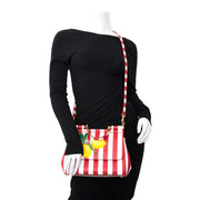 koop veilig online aan de beste prijs Dolce & Gabbana Red and White Striped Lemons Miss Sicily Bag