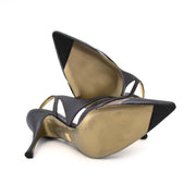 Shop safe online at Labellov in Antwerp this 100% authentic second hand Dolce & Gabbana Grey Leather Slingback Heels - Size 38