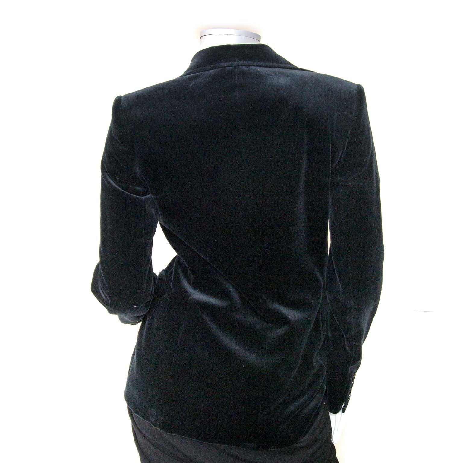 buy Dolce & Gabbana Black Velvet Blazer - Size 40 at labellov for the best price