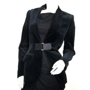 koop Dolce & Gabbana Black Velvet Blazer - Size 40 bij labellov aan de beste prijs