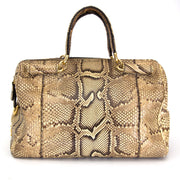 koop veilig online aan de beste prijs Dolce And Gabbana Python Miss Sicily Bowling Bag