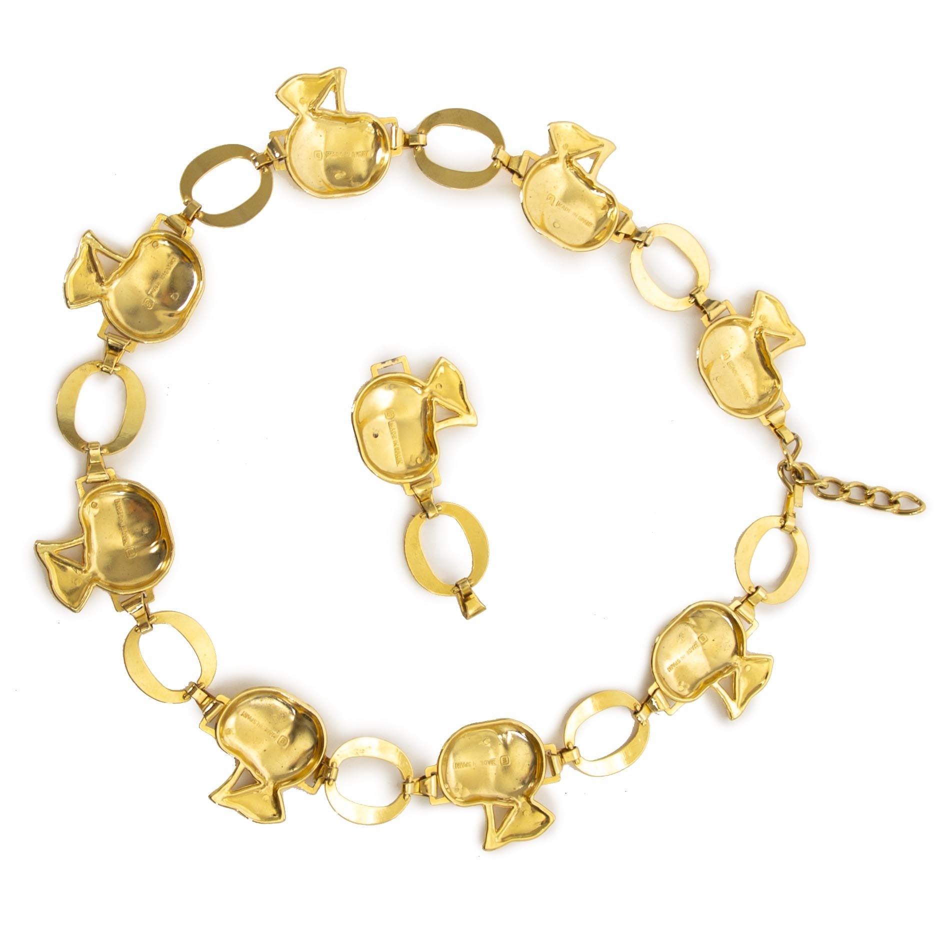 Dolce & Gabbana Gold-Toned Apple Chain Belt now for sale at labellov vintage fashion webshop belgium