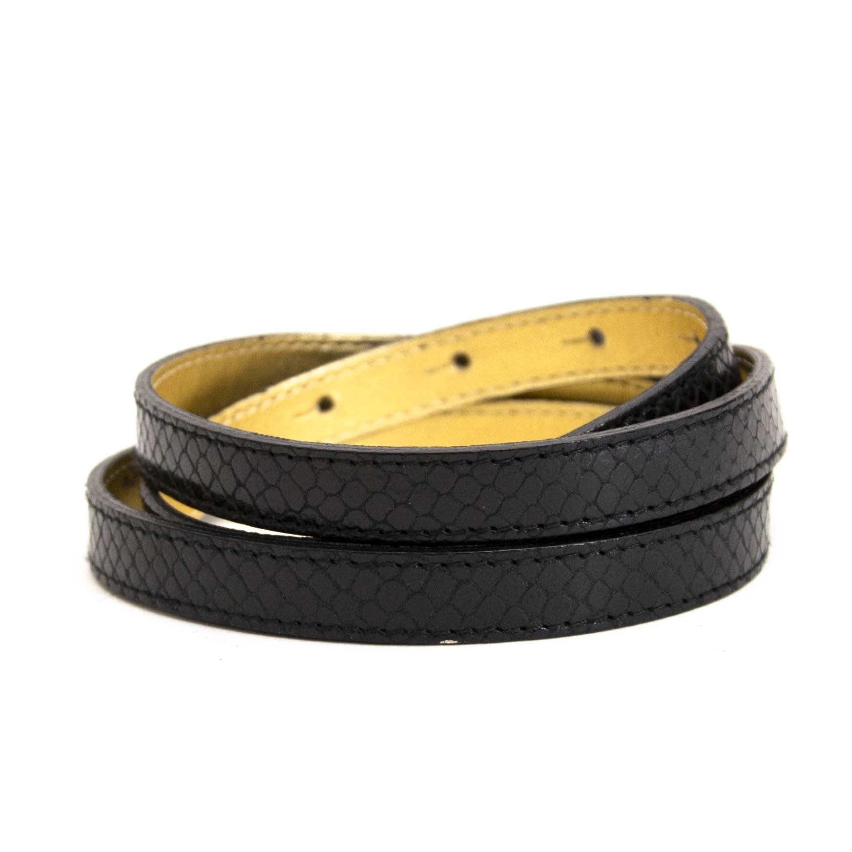 Dolce & Gabbana Black Snakeskin Belt - Size 95