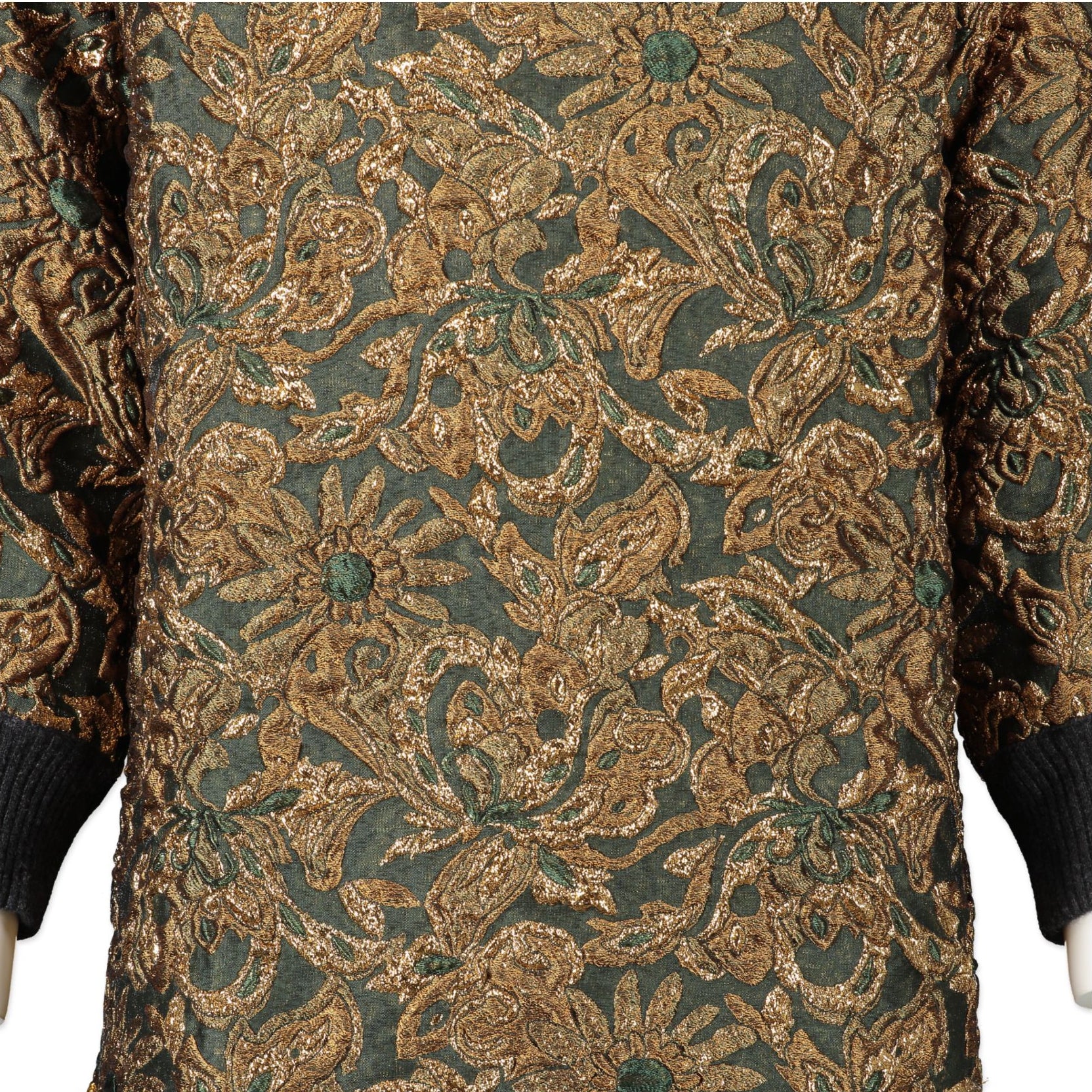 Dolce & Gabbana Green And Gold Sweater - Size IT38 - pour le meilleur prix