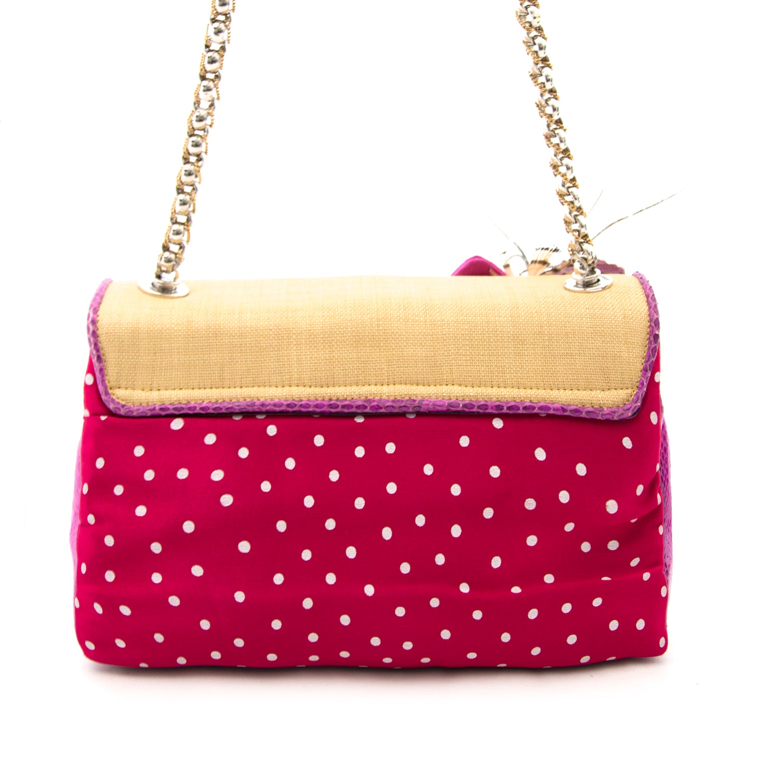 Dolce & Gabbana Pink snake polkadot bag now online for the best price at labellov.com